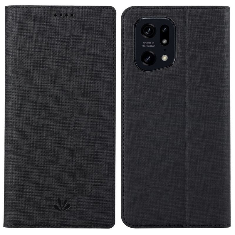 Læder Cover Oppo Find X5 Pro Vili Stoftekstur