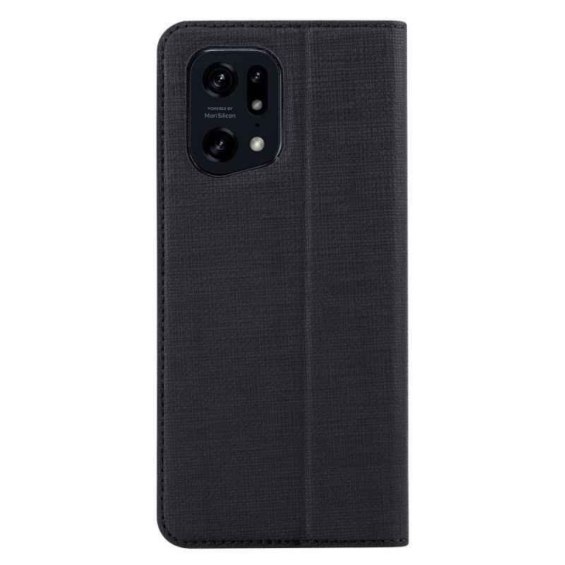 Læder Cover Oppo Find X5 Pro Vili Stoftekstur