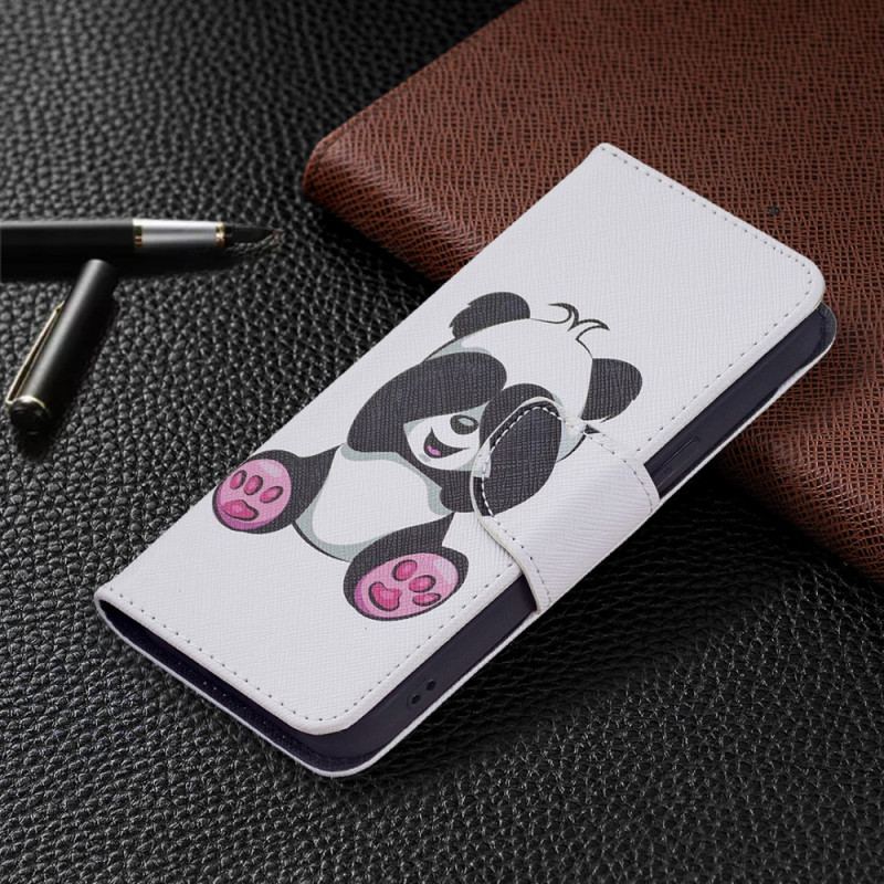Læder Cover iPhone 15 Panda