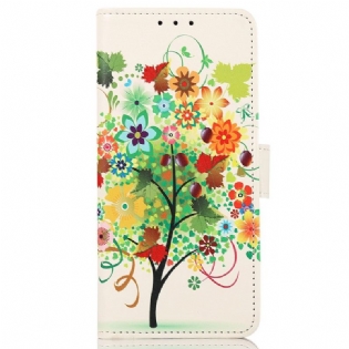 Flip Cover Samsung Galaxy A03 Blomstrende Træ