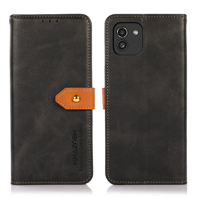 Flip Cover Samsung Galaxy A03 Kunstlæder Med Khazneh-strop