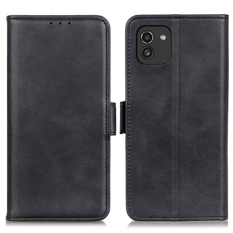 Flip Cover Samsung Galaxy A03 Læder Cover Dobbelt Klap