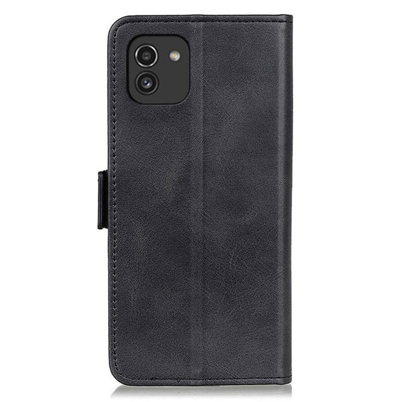 Flip Cover Samsung Galaxy A03 Læder Cover Dobbelt Klap