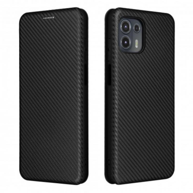 Cover Motorola Edge 20 Lite Flip Cover Farvet Carbon Silikone