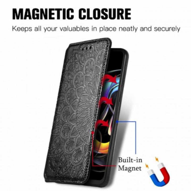 Cover Motorola Edge 20 Lite Flip Cover Mandala