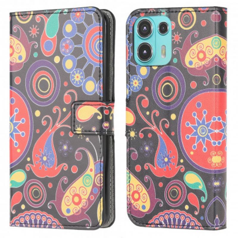 Flip Cover Motorola Edge 20 Lite Galaxy Design