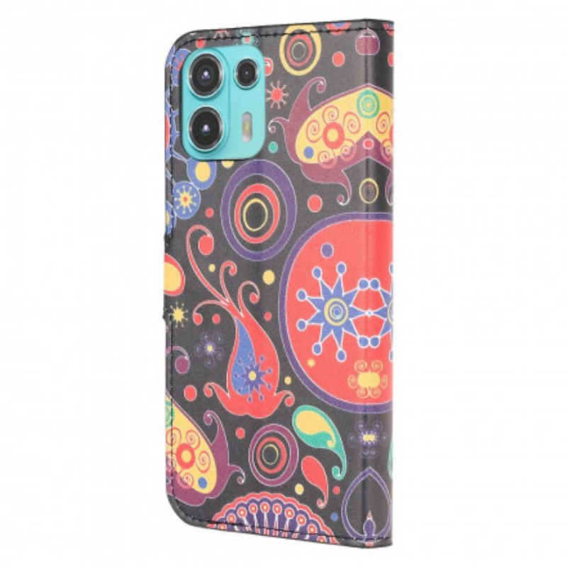 Flip Cover Motorola Edge 20 Lite Galaxy Design