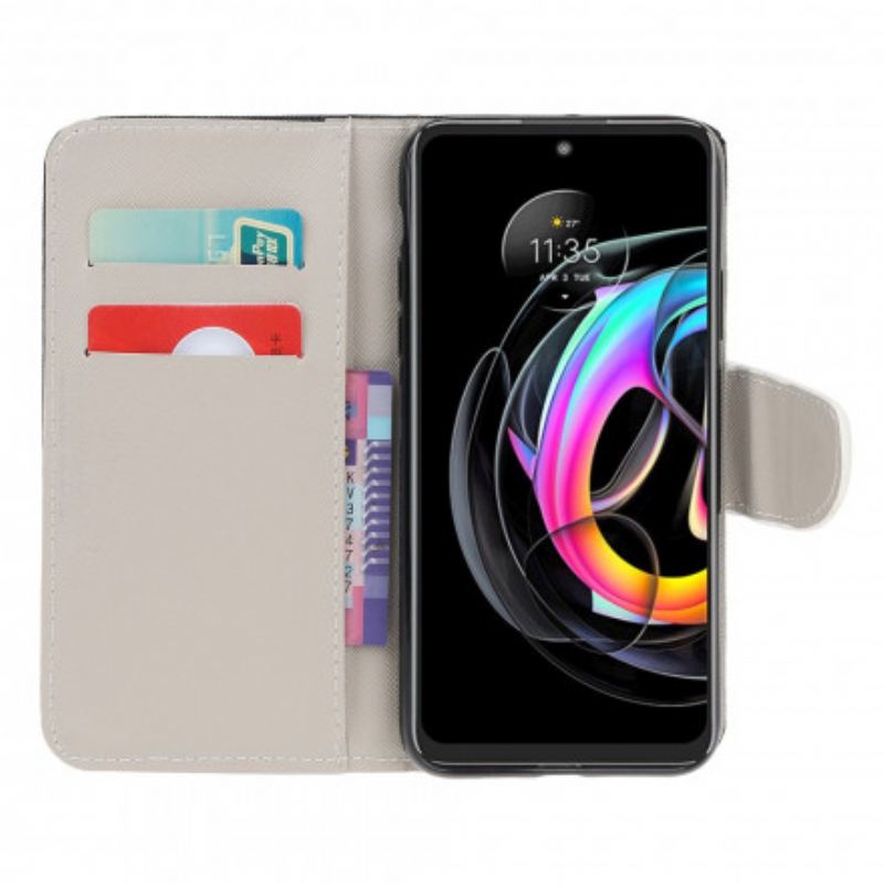 Flip Cover Motorola Edge 20 Lite Sommerfugle