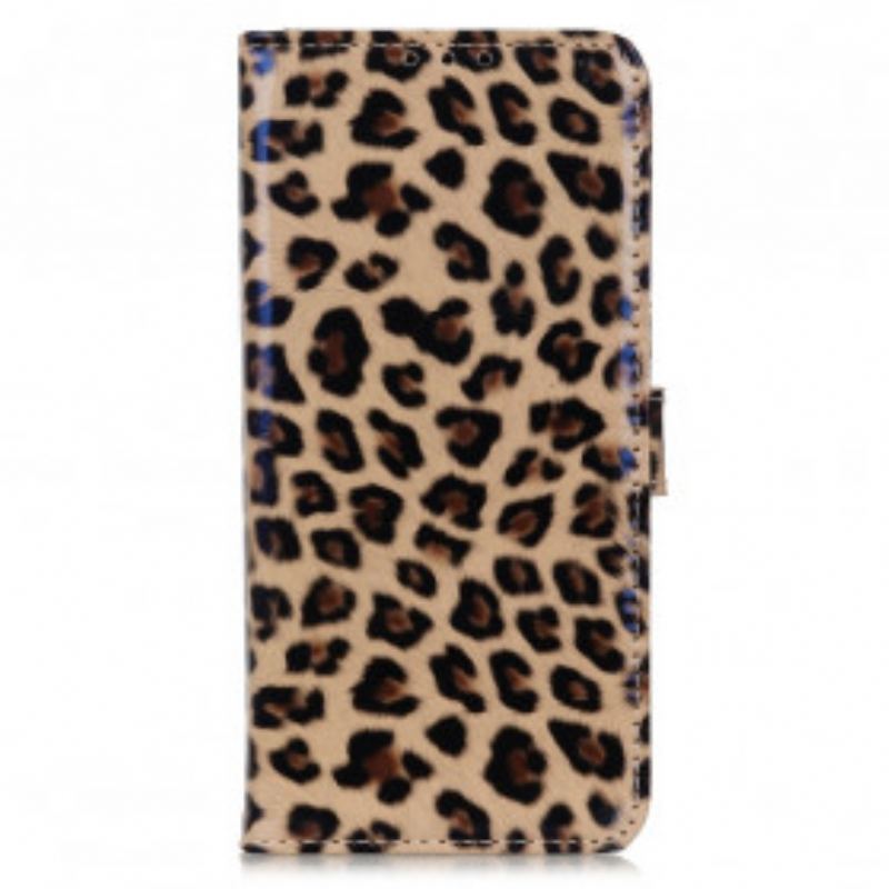 Læder Cover Motorola Edge 20 Lite Leopard