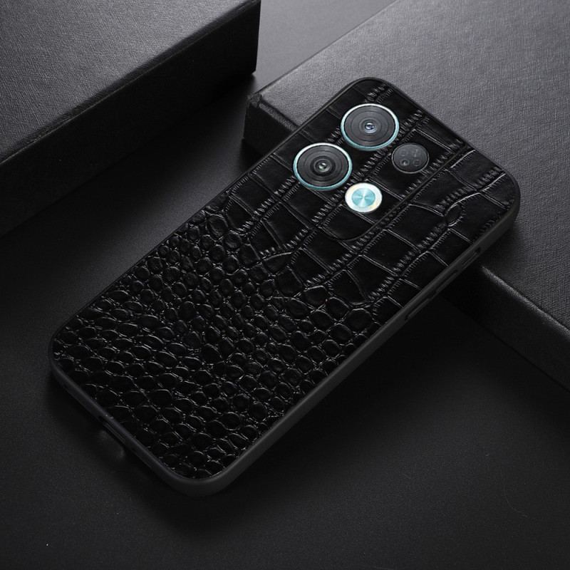 Cover Oppo Reno 8 Ægte Crocodile Texture Læder