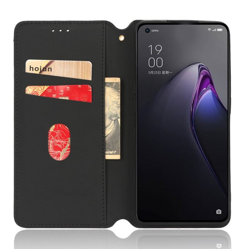 Cover Oppo Reno 8 Flip Cover 3d Cube Lædereffekt