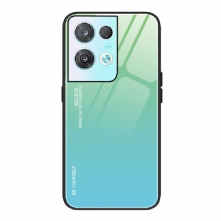 Cover Oppo Reno 8 Hærdet Glas Vær Dig Selv