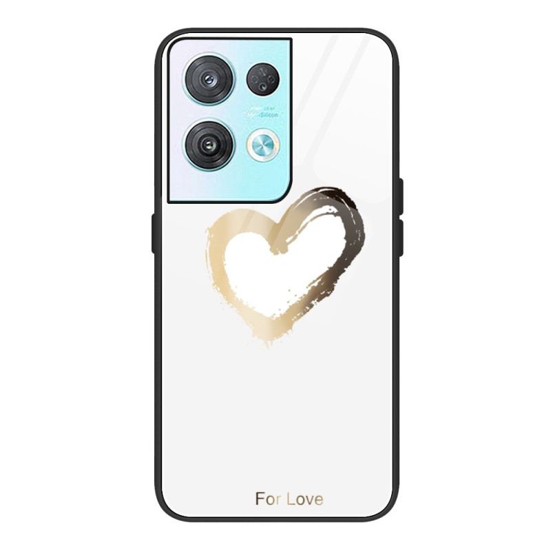 Cover Oppo Reno 8 Hjerte Af Hærdet Glas