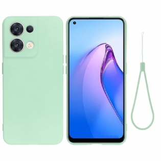 Cover Oppo Reno 8 Med Snor Strappy Flydende Silikone