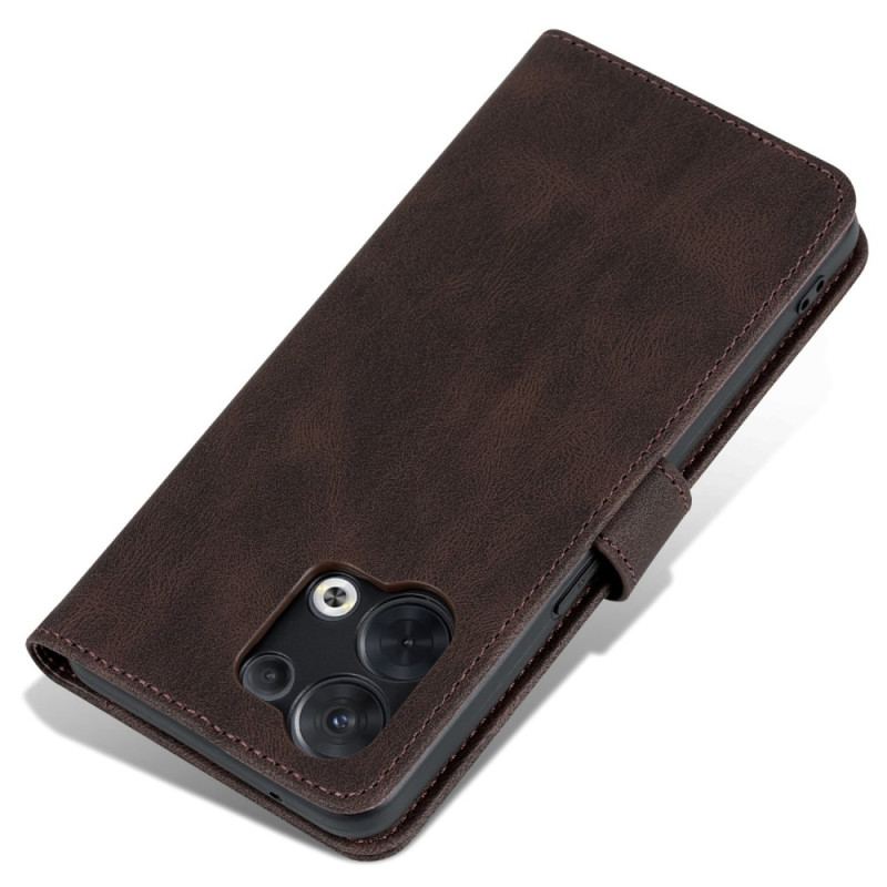 Flip Cover Oppo Reno 8 Azns Vintage Lædereffekt