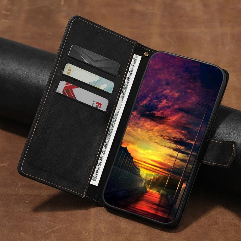 Flip Cover Oppo Reno 8 Garvet Kunstlæder