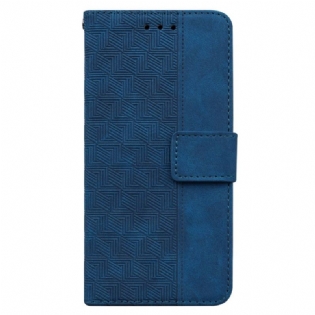 Flip Cover Oppo Reno 8 Med Snor Strappy Mønster