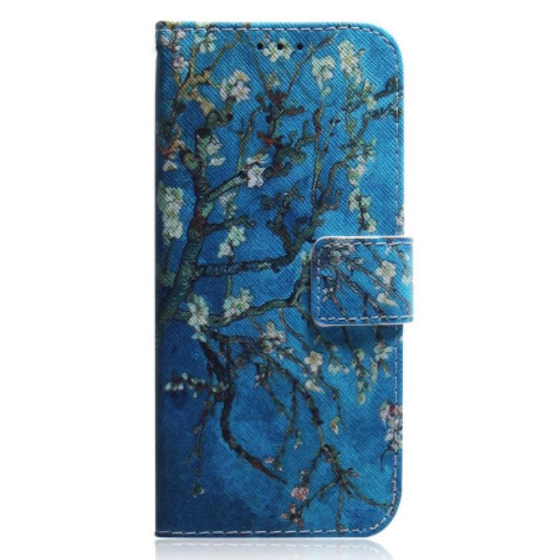 Flip Cover Oppo Reno 8 Med Snor Strop Blomstergrene