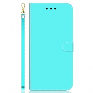 Flip Cover Oppo Reno 8 Spejl Og Snor