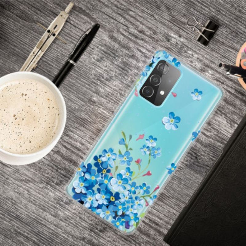 Cover Samsung Galaxy A32 Blå Blomster