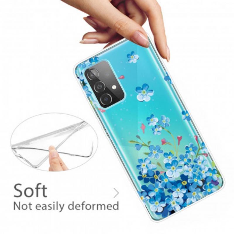 Cover Samsung Galaxy A32 Blå Blomster