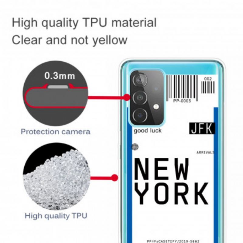 Cover Samsung Galaxy A32 Boardingkort Til New York