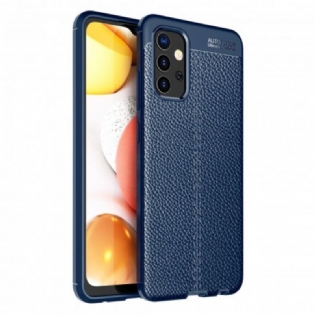 Cover Samsung Galaxy A32 Dobbelt Linje Litchi Læder Effekt