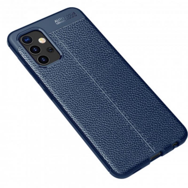 Cover Samsung Galaxy A32 Dobbelt Linje Litchi Læder Effekt