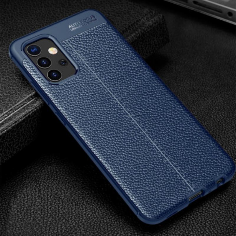 Cover Samsung Galaxy A32 Dobbelt Linje Litchi Læder Effekt