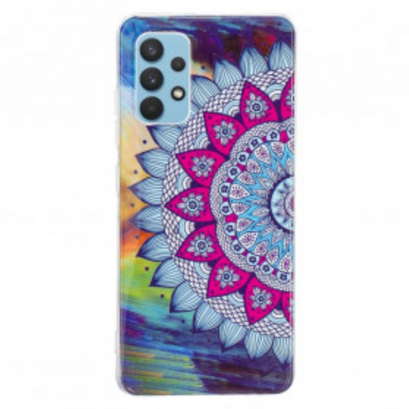 Cover Samsung Galaxy A32 Fluorescerende Farverig Mandala