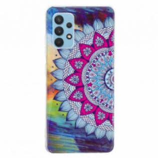 Cover Samsung Galaxy A32 Fluorescerende Farverig Mandala