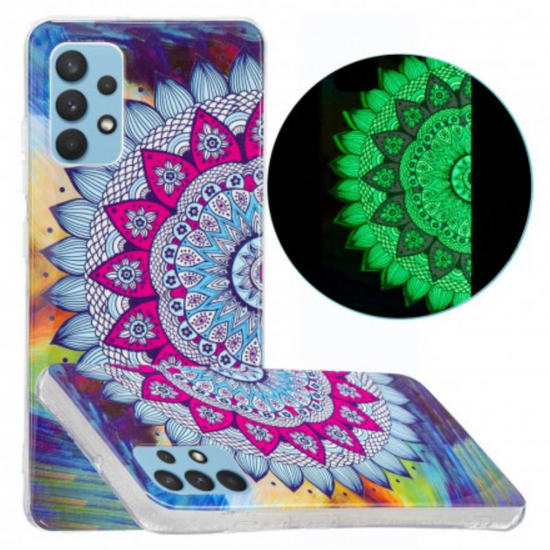 Cover Samsung Galaxy A32 Fluorescerende Farverig Mandala