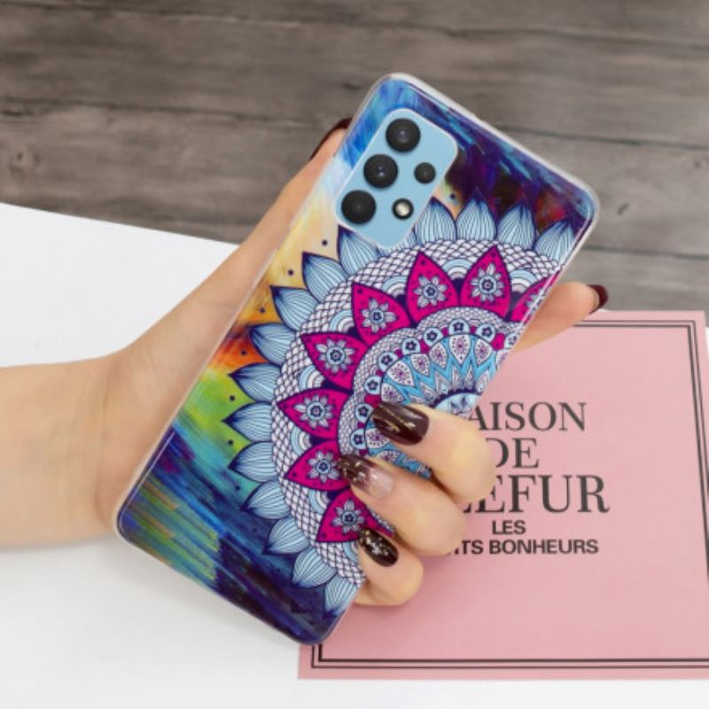 Cover Samsung Galaxy A32 Fluorescerende Farverig Mandala