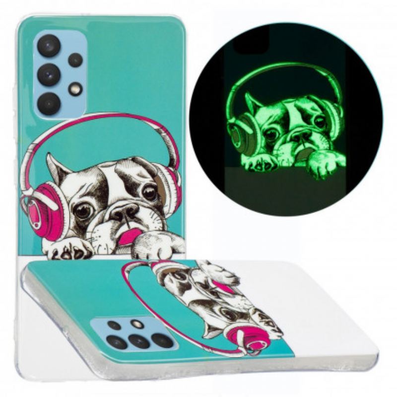 Cover Samsung Galaxy A32 Fluorescerende Hund