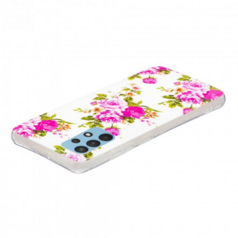 Cover Samsung Galaxy A32 Fluorescerende Liberty-blomster