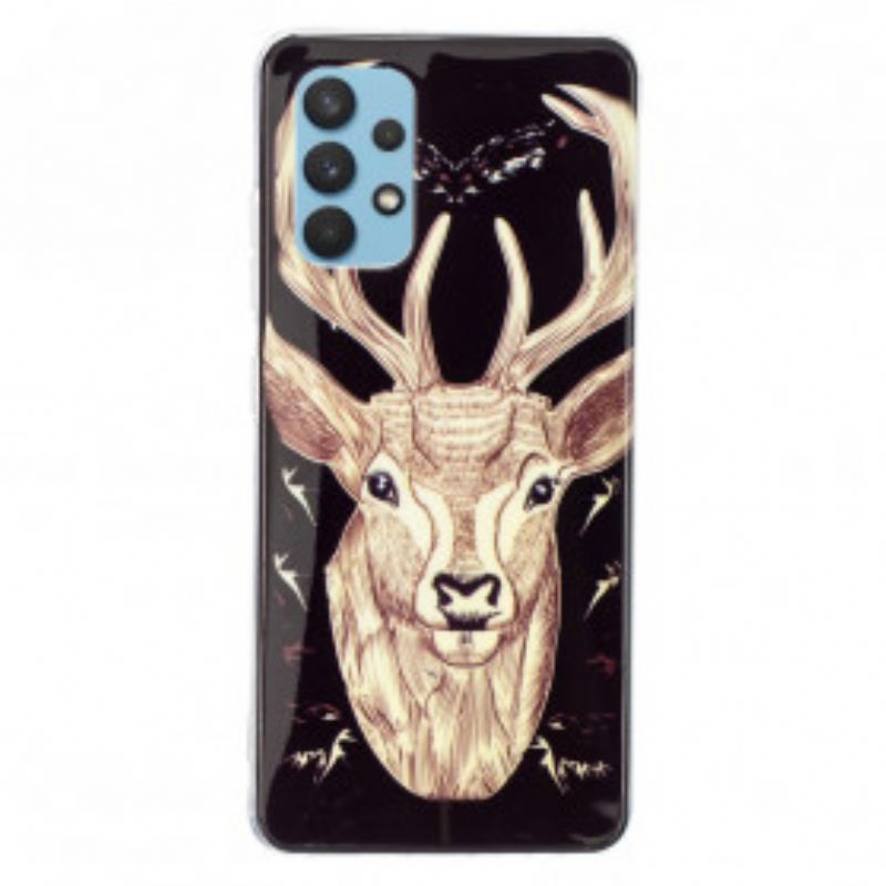 Cover Samsung Galaxy A32 Fluorescerende Majestic Deer