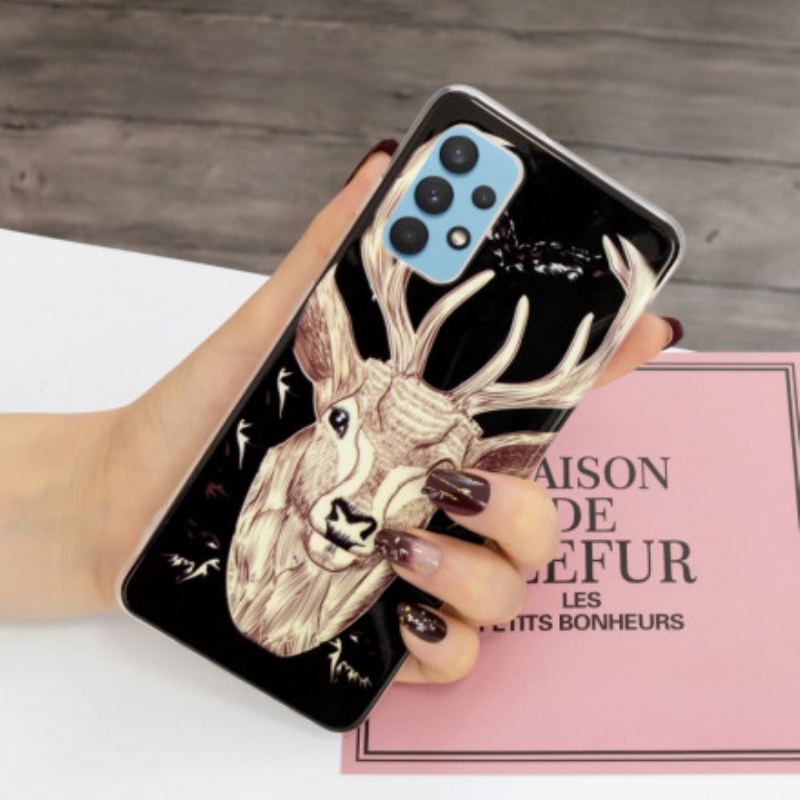 Cover Samsung Galaxy A32 Fluorescerende Majestic Deer