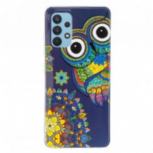 Cover Samsung Galaxy A32 Fluorescerende Ugle Mandala