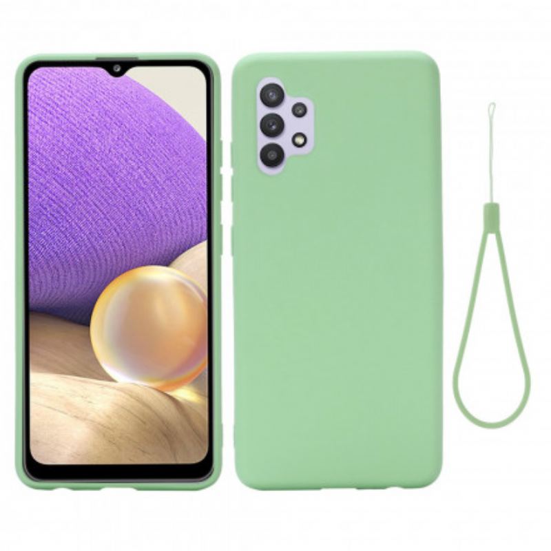 Cover Samsung Galaxy A32 Flydende Silikone Med Snor