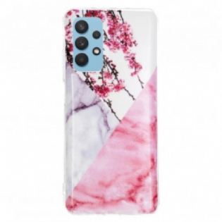 Cover Samsung Galaxy A32 Marmoreret Blommeblomst