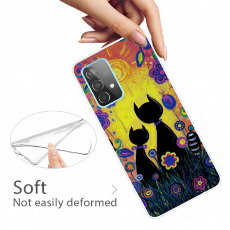 Cover Samsung Galaxy A32 Tegneserie Kat