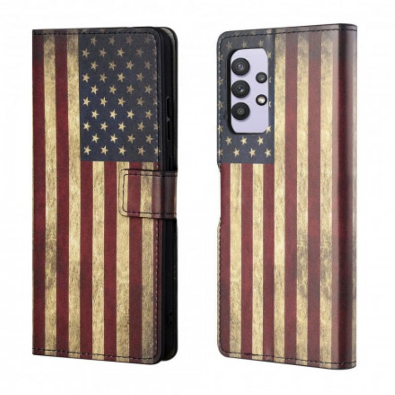 Flip Cover Samsung Galaxy A32 54g Amerikansk Flag