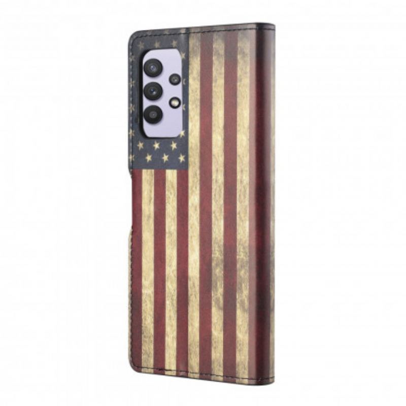 Flip Cover Samsung Galaxy A32 54g Amerikansk Flag