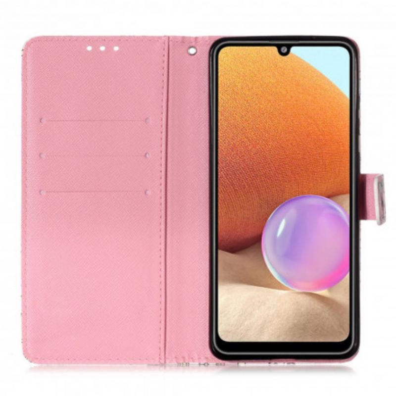 Flip Cover Samsung Galaxy A32 Akvarel Valmue