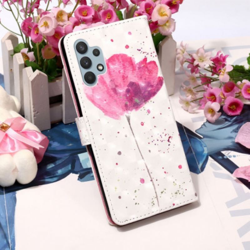 Flip Cover Samsung Galaxy A32 Akvarel Valmue