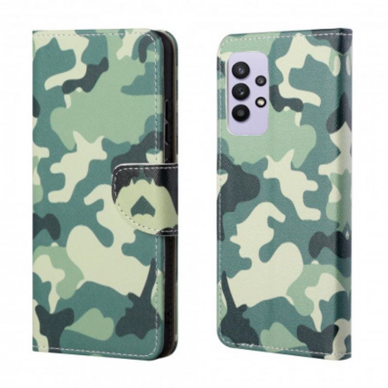 Flip Cover Samsung Galaxy A32 Militær Camouflage