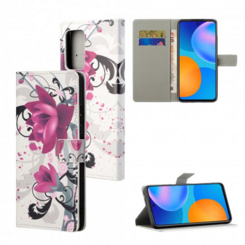 Flip Cover Samsung Galaxy A32 Tropiske Blomster