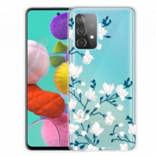 Mobilcover Samsung Galaxy A32 Hvide Blomster