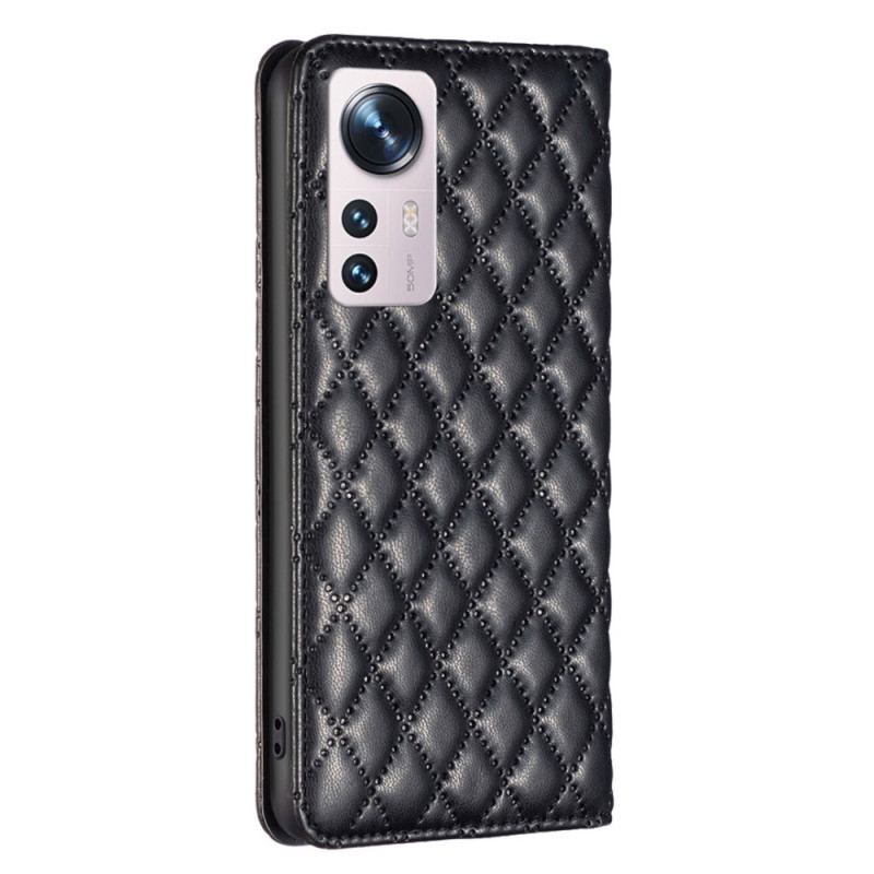 Cover Xiaomi 12 Lite Flip Cover Quiltet Binfen Farve