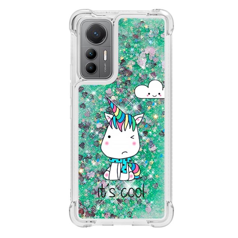 Cover Xiaomi 12 Lite Glitter Enhjørninger